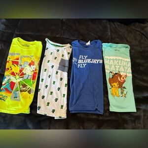 Mixed Boys Graphic Tee Lot - Blue, Yellow, Mint, White